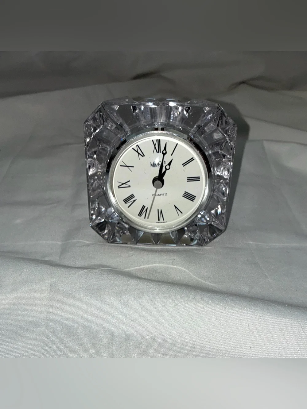Mikasa Crystal Table Clock